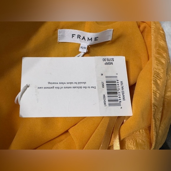 FRAME Halter Crinkled Silk Blouse - Picture 10 of 11